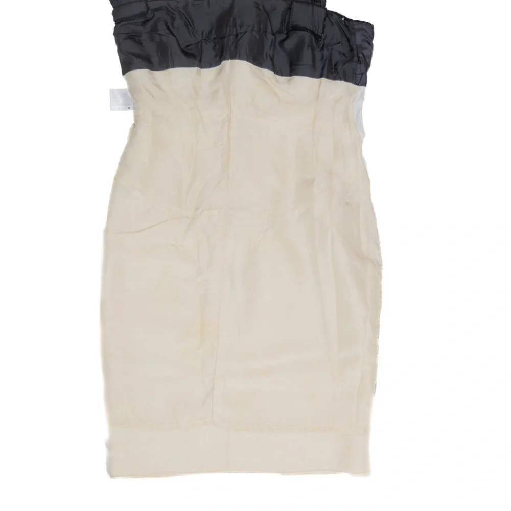 RARE Chanel‎ Black & Cream Wool Halter Dress - Size 38